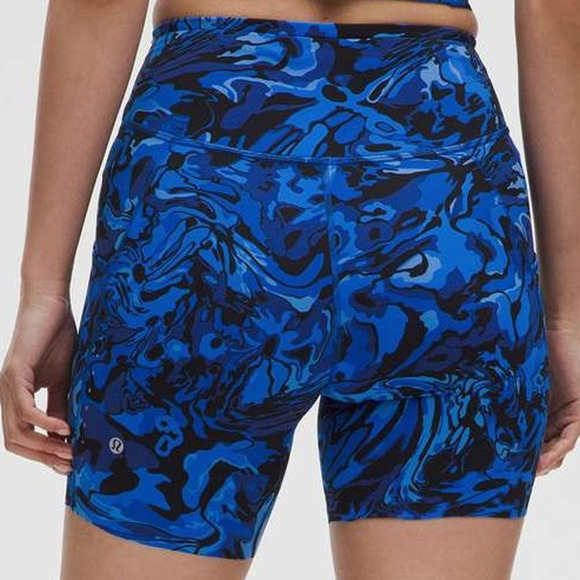Lululemon Fast Free High-Rise Short 6" 5 Pocket Galactic Cobalt Size 6 NWT - Picture 4 of 11